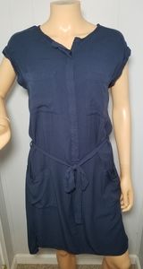 3/$12 Navy blue H&M tie waist dress